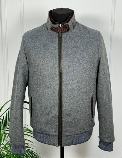 Куртка Brunello Cucinelli вставки из кожи крокожила, 469225636