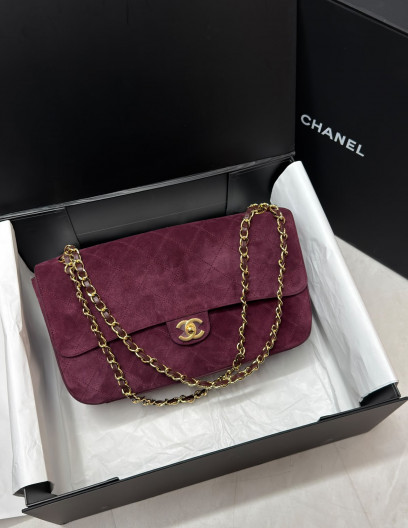 Сумка Chanel Classic Flap Suede Burgundy