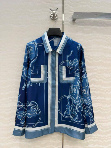 Рубашка Hermes в небесных оттенках