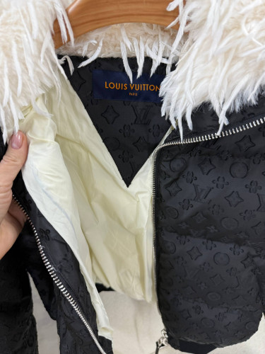 Louis Vuitton пуховик укороченный черный