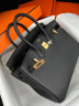 Сумка Hermes Birkin 25 cm серая, черная