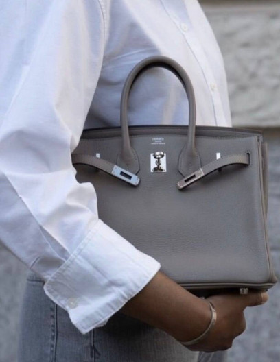 Сумка Hermes Birkin серая