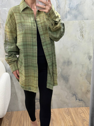 Chrome Hearts рубашка зеленая