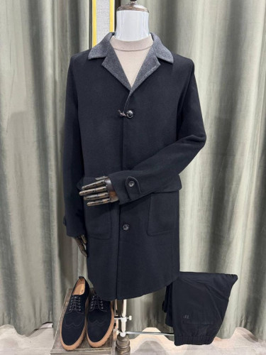 Двухстороннее пальто Loro Piana серое, 466546813