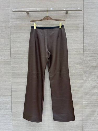 Chanel брюки из кожи