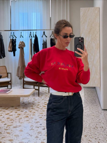YSL свитшот красного цвета