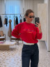 YSL свитшот красного цвета