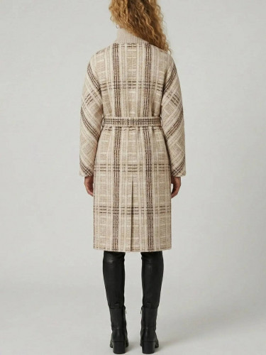 Loro Piana пальто длинное светло-бежевое