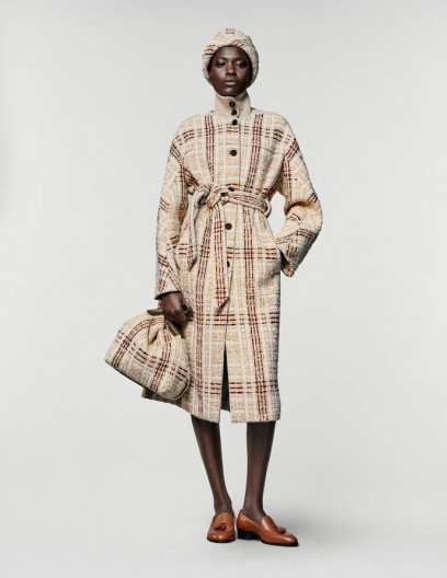 Loro Piana пальто длинное светло-бежевое