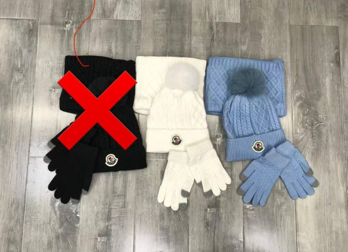 Комплект Moncler (шапка + шарф + перчатки), 1678303145