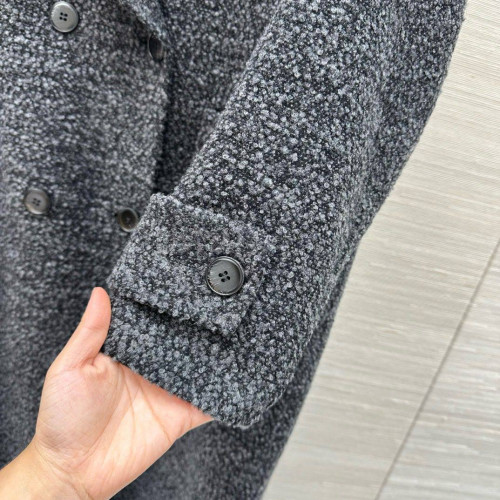 Loro Piana пальто темно-серое из шерсти