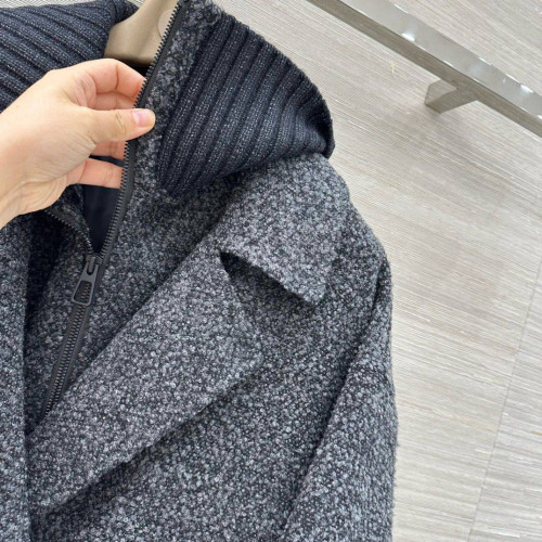 Loro Piana пальто темно-серое из шерсти
