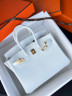 Сумка Hermes Birkin 30 см синяя, белая