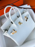 Сумка Hermes Birkin 30 см синяя, белая