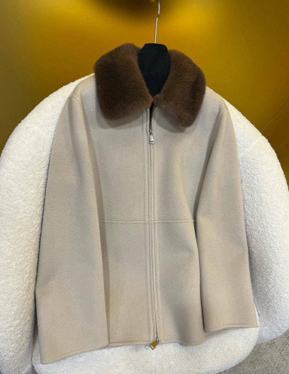 Пальто Loro Piana из кашемира с мехом норки