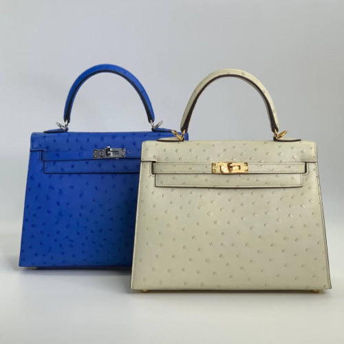 Сумка Hermes из кожи страуса 25 см, 469557465