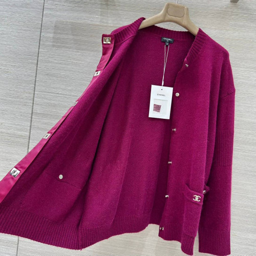 Chanel кардиган малиновый