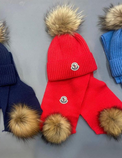 Комплект Moncler (шапка + шарф), 466638617