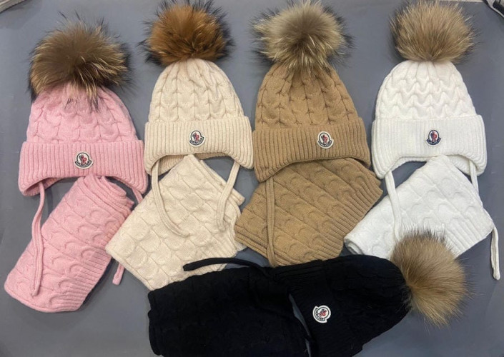 Комплект Moncler (шапка + шарф), 466639478