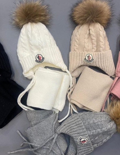 Комплект Moncler (шапка + шарф), 466638133