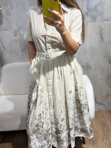 Dior платье бежевого цвета