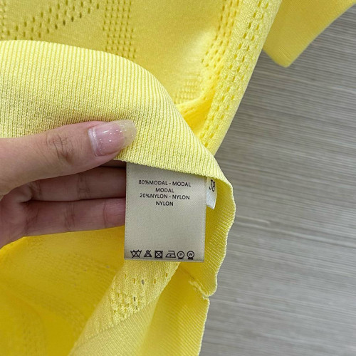 Футболка Hermes желтого цвета
