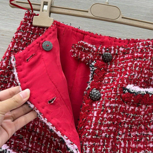 Chanel костюм твид красного цвета