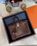Сумка Hermes Birkin 25 cm Bordeaux Matte Alligator Palladium Hardware премиум женская