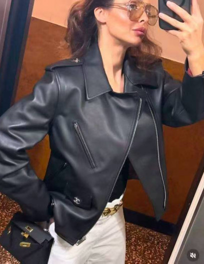 Chanel куртка кожаная премиум