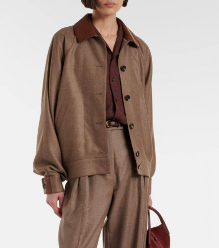 Loro Piana куртка бомбер коричневая