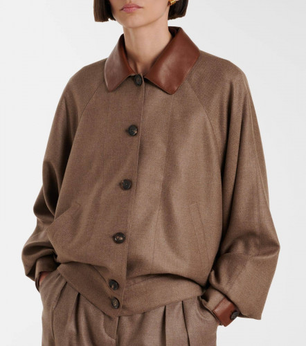 Loro Piana куртка бомбер коричневая