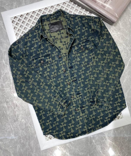 Джинсовая рубашка Chrome Hearts, 493106956