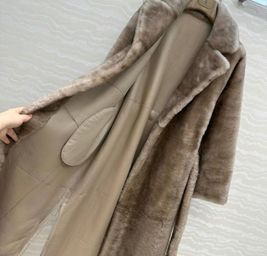 Brunello Cucinelli пальто меховое из натурального меха цигейки