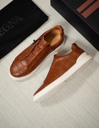 Кеды Zegna из кожи крокодила, 1789471513
