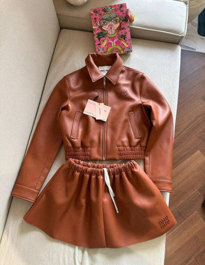 Кожаная куртка MIU MIU, 1579975601