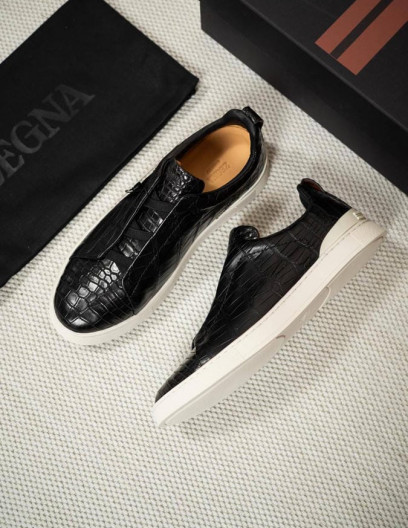 Кеды Zegna из кожи крокодила, 1789470617