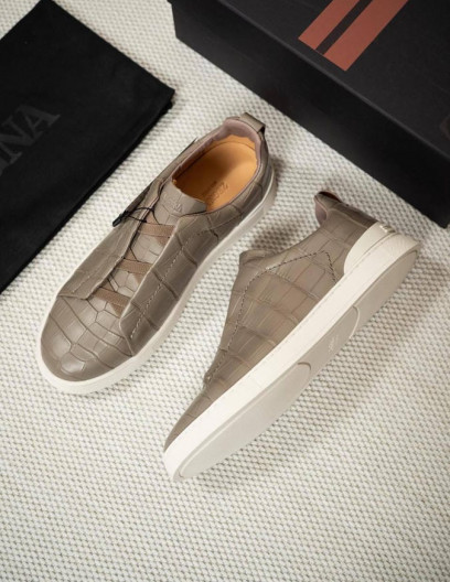 Кеды Zegna из кожи крокодила, 1789455521