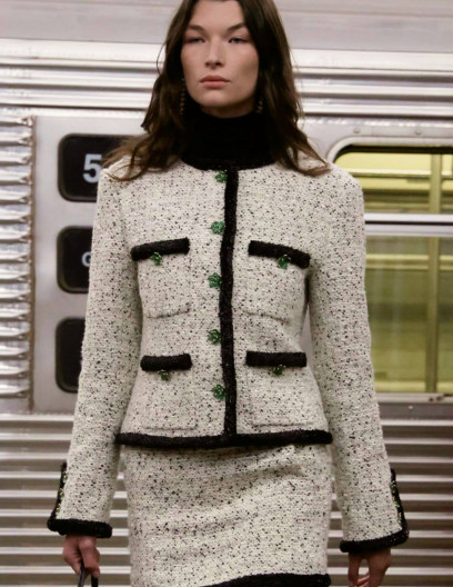 Chanel пиджак женский из твида и шерсти