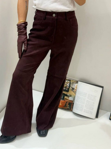 Saint Laurent брюки кожаные