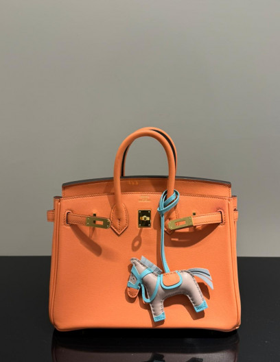 Сумка Hermès Birkin 25 см Swift оранжевая премиум качества