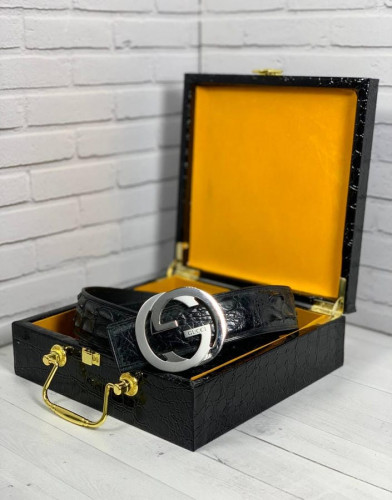 Ремень Gucci из кожи крокодила, 474498992