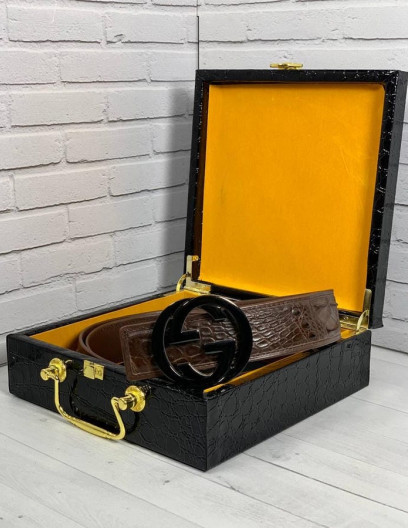 Ремень Gucci из кожи крокодила, 474498789